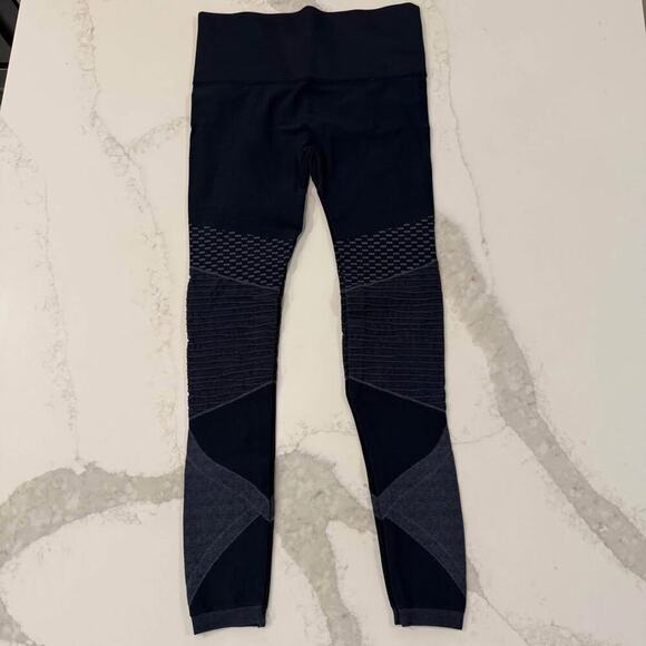 SPANX Pants - Spanx High Rise Seamless Moto Leggings Women’s Medium Indigo Sky Nylon Stretch